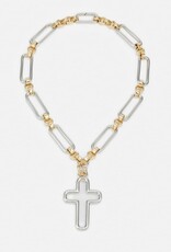 Laura Lombardi STANZA Women's Necklace, silver-gold coloured