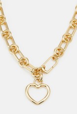 Laura Lombardi Women's Necklace with heart pendant, gold colored