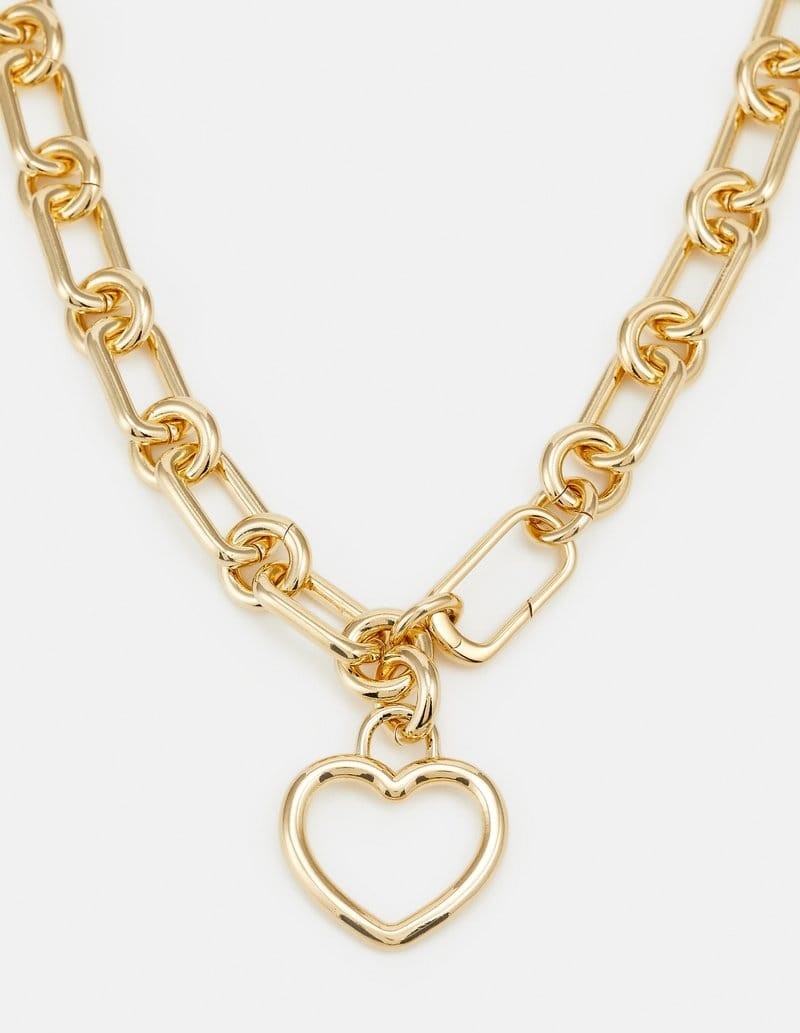 Laura Lombardi Women's Necklace with heart pendant, gold colored