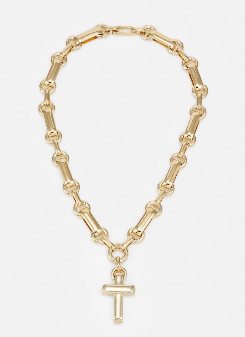 Laura Lombardi Women's Necklace with cross pendant, gold coloured