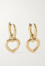 Laura Lombardi Women's Earrings with Heart, gold color