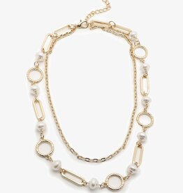 SOHI EVERLY bead necklace, gold colored