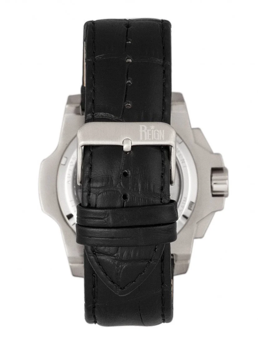 Reign Commodus Automatic Skeleton herenhorloge, zwart/zilver