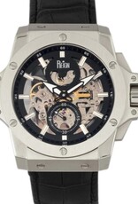 Reign Commodus Automatic Skeleton Men's Watch, Black/Silver