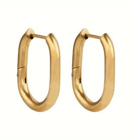 SOHI 18K Goud Verguld RVS Hypoallergene Dangle Oorbellen, goudkleurig