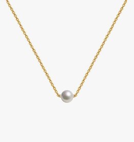 SOHI 18K Goud Verguld RVS Hypoallergene parel ketting, goudkleurig