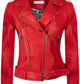 DNA AMSTERDAM Leather jacket, red