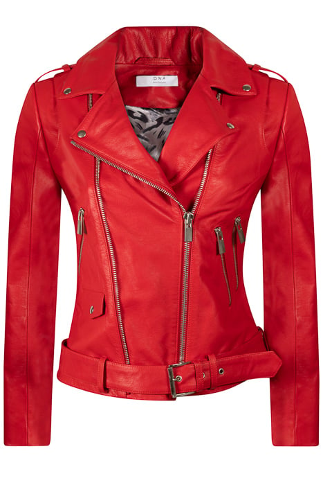DNA AMSTERDAM Women's Leather jacket, red