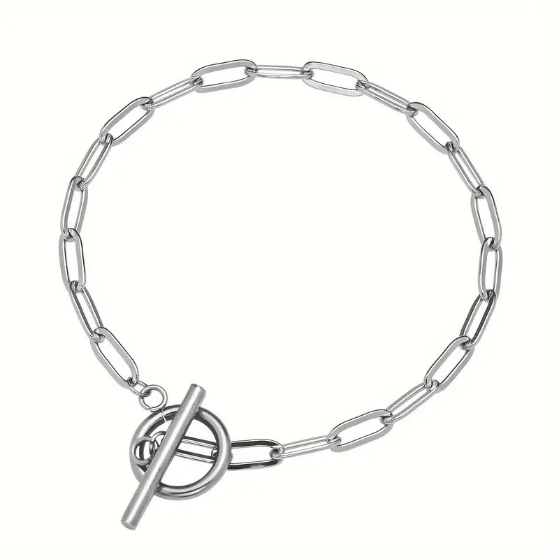 Amore Stainless Steel Women's Link Bracelet, silver coloured