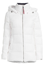 Tommy Hilfiger Down Hooded Women's Winter Jacket, white