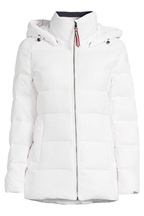 Tommy Hilfiger Down Hooded Women's Winter Jacket, white