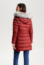 Tommy Hilfiger Dames Gewatteerd winterjas, bordeaux-  rood