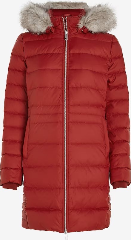 Tommy Hilfiger Dames Gewatteerd winterjas, bordeaux-  rood