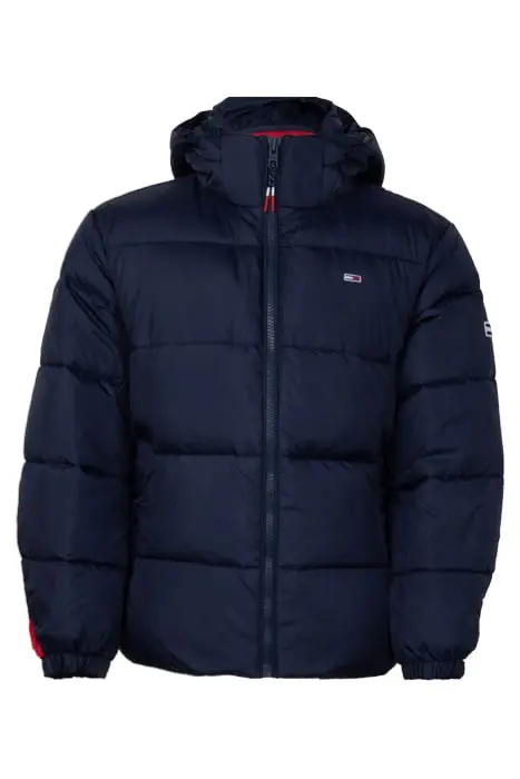 Tommy Hilfiger Dames Puffer Jas Tjm Colorblock, rood/blauw/wit
