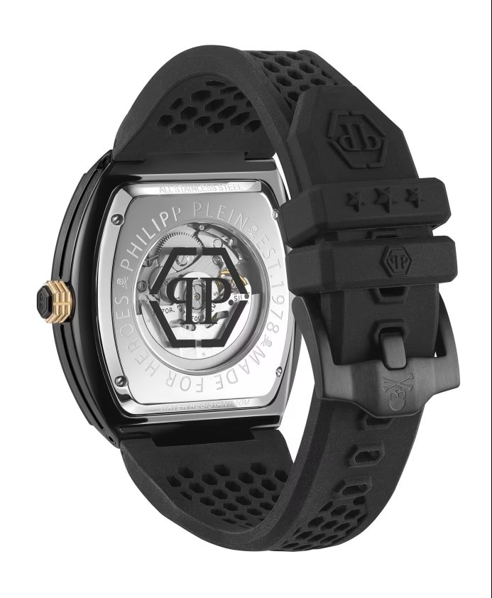 Philipp Plein automatische Skeleton Heren horloge, zwart