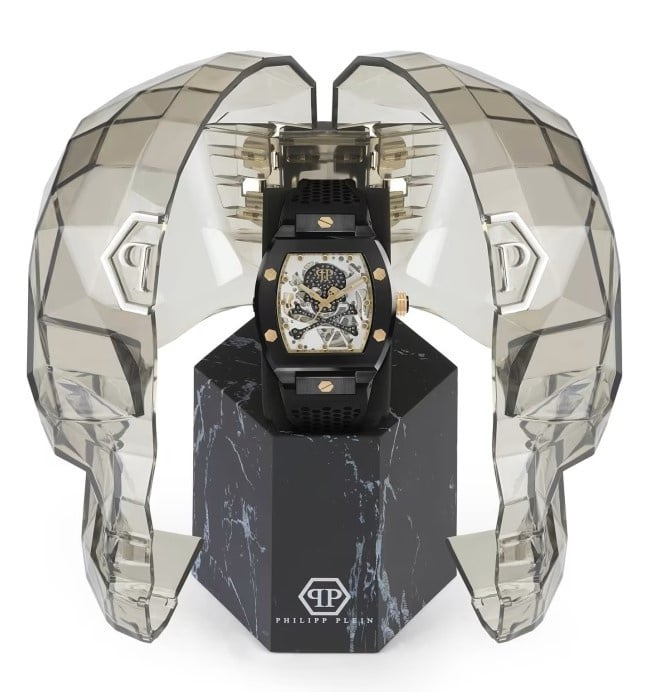 Philipp Plein automatische Skeleton Heren horloge, zwart