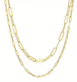 Goldplated Meerlaagse Ketting, geelgoud