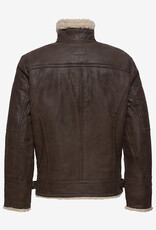 Jofama Axel Heren Leren Jacket, donkerbruin