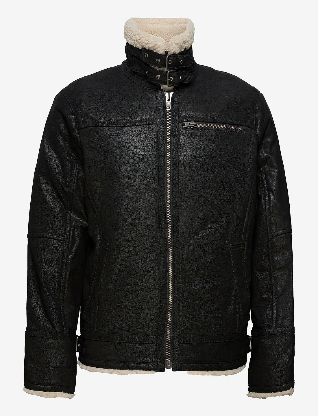 Jofama Axel Heren Leren Jacket, zwart