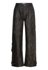 Gestuz Dames Leren broek, zwart