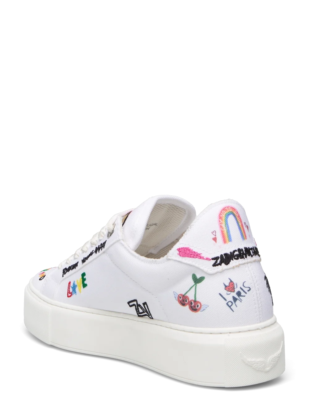 Zadig & Voltaire CHUNKY Canvas Sneakers, wit