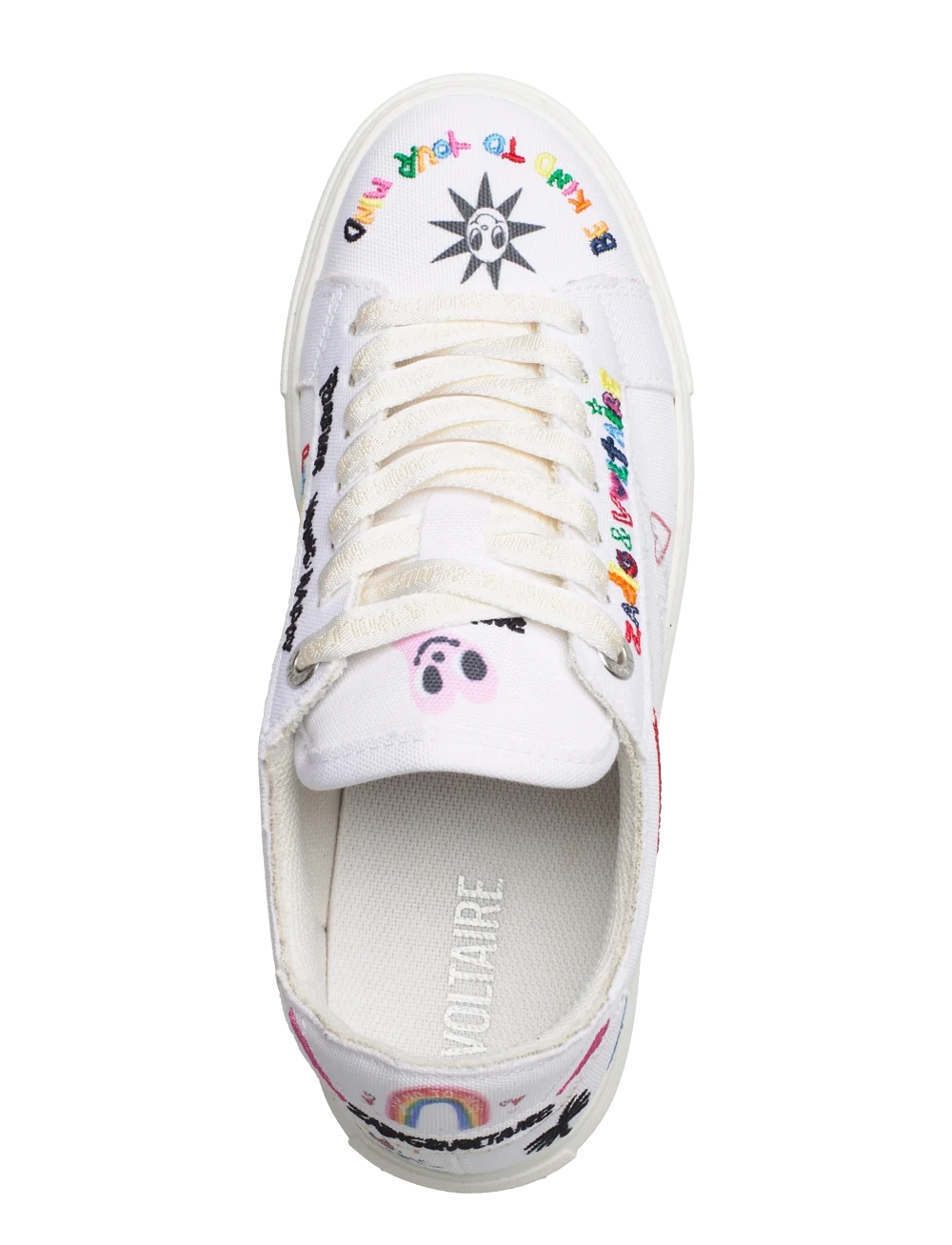 Zadig & Voltaire CHUNKY Canvas Sneakers, wit