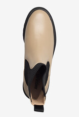 ANGULUS Dames Leren Enkellaarzen, beige/zwart