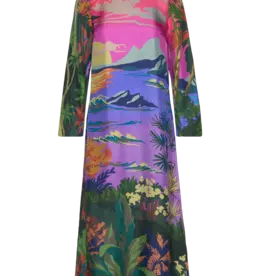 Munthe Zijden Jurk, multicolor