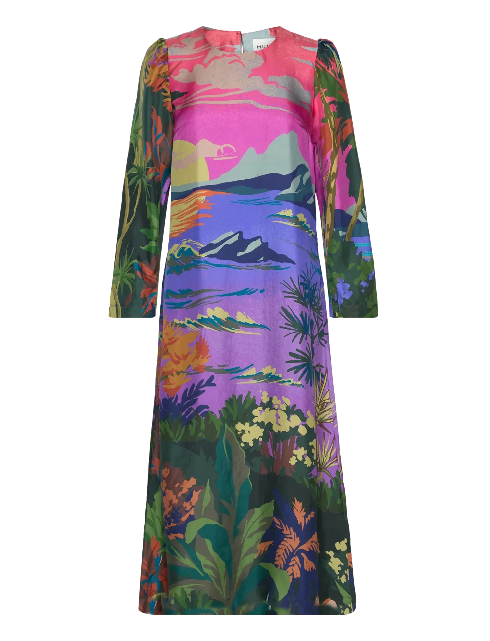 Munthe Zijden Dames Jurk, multicolor