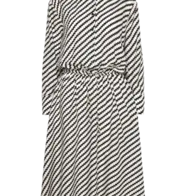 Tommy Hilfiger MIDI-JURK met Zigzag Taille, multicolor