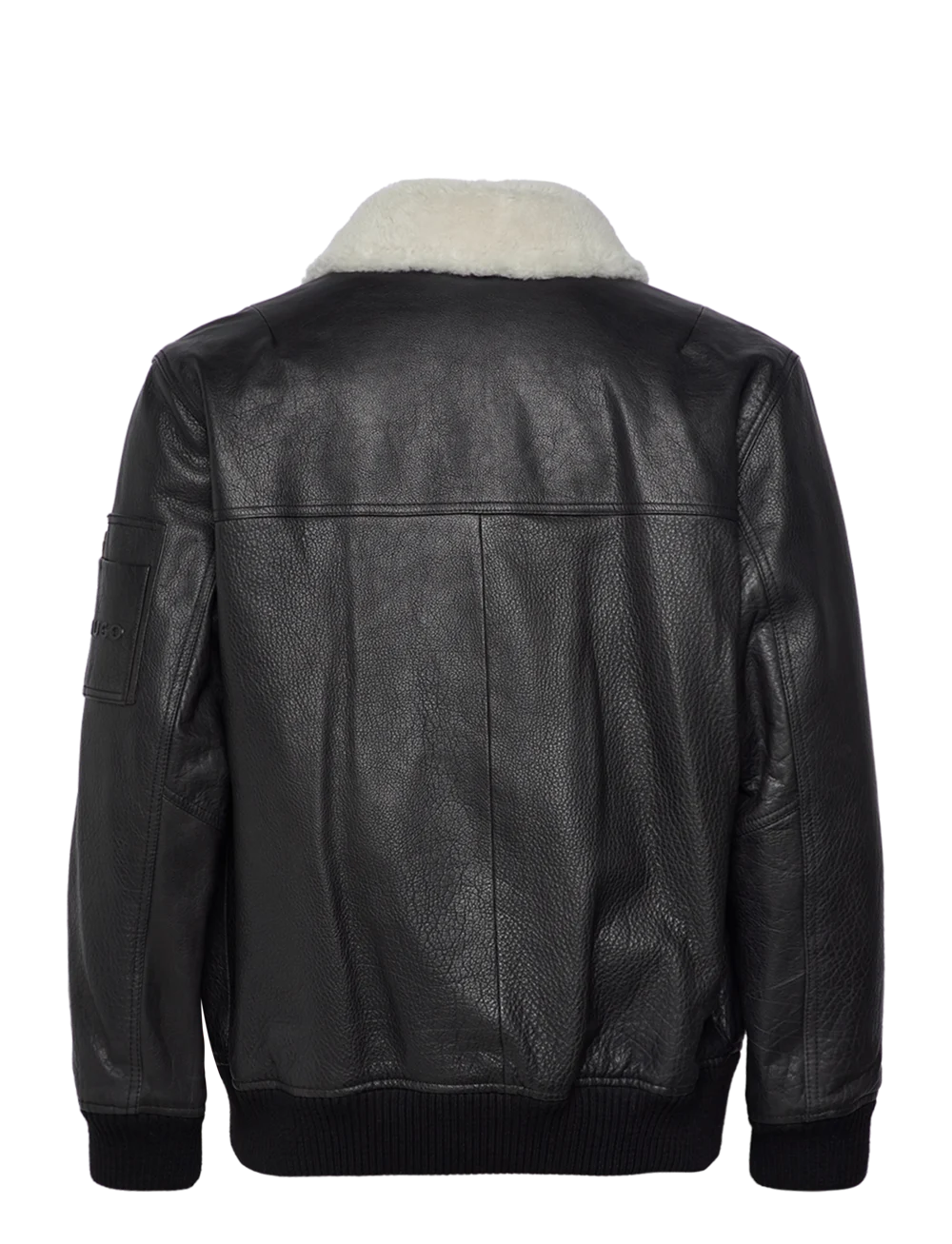 HUGO Heren Lederen jacket, zwart
