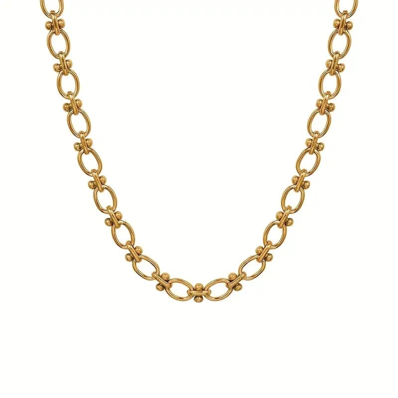 SOHI Ontwerp RVS O-vormige Dames Ketting, goudkleurig