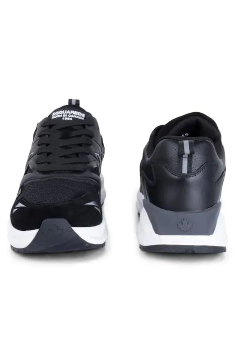 Dsquared2 Heren Lace-Up Low Top Sneakers, zwart
