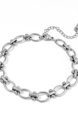 Oxus Goldplated Dames Armband Modeste, Zilverkleurig
