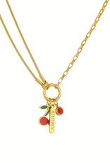 Amore 18K Verguld Dames ketting met I am enough, goud