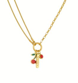 Amore 18K Verguld ketting met I am enough, goud
