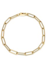 Amore 14K Verguld Roestvrijstaal Vrouwen Schakelarmband, goud