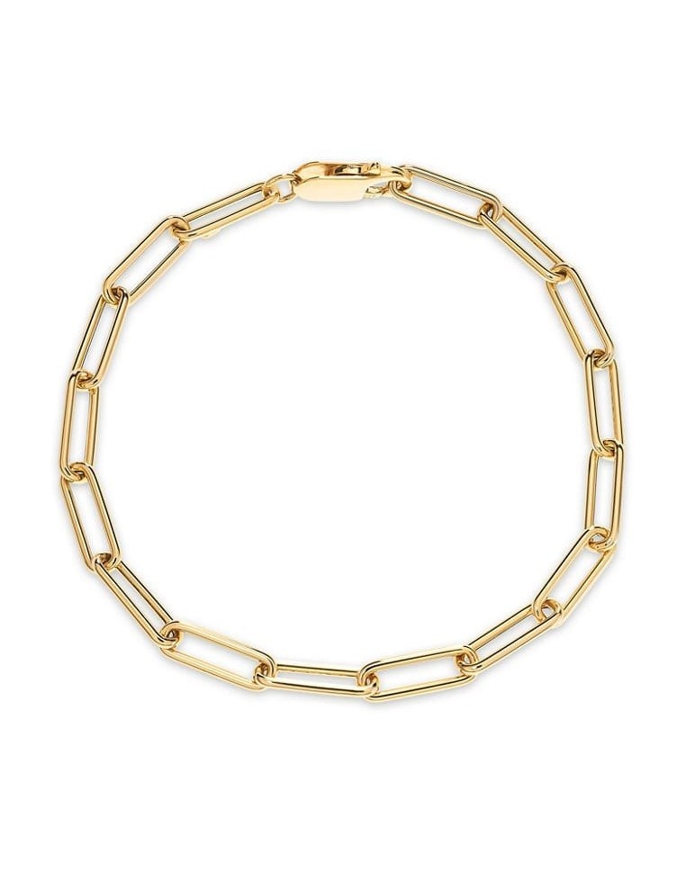 Amore 14K Verguld Roestvrijstaal Vrouwen Schakelarmband, goud