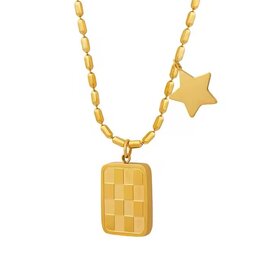 Laura Lombardi 18K goldplated ketting met hanger ster, goud