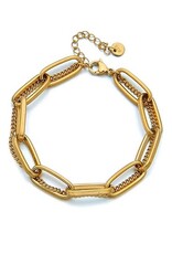 SOHI 18K verguld Meerlaagse Dames Armband EVERLY, goudkleurig