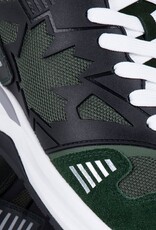 Dsquared2 - Heren Lace-Up Low Top Sneakers, zwart/groen