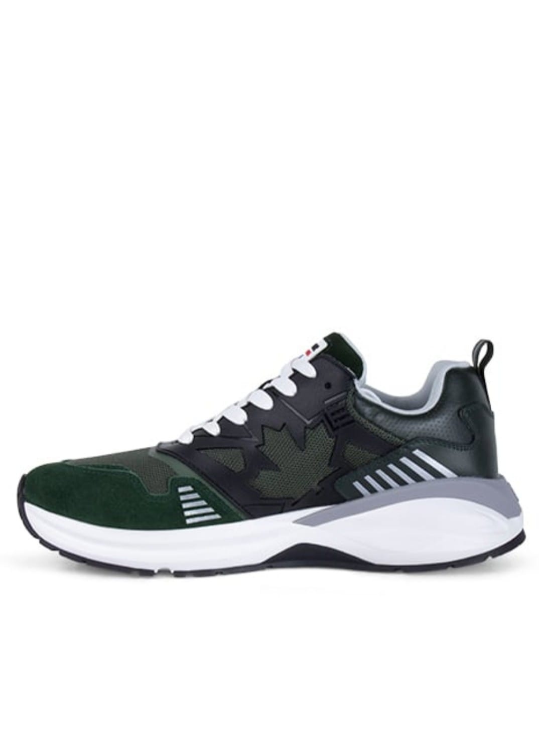 Dsquared2 - Heren Lace-Up Low Top Sneakers, zwart/groen
