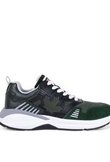 Dsquared2 - Heren Lace-Up Low Top Sneakers, zwart/groen