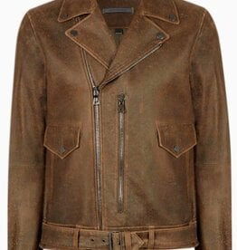 John Varvatos  Leather Biker jackt, bruin