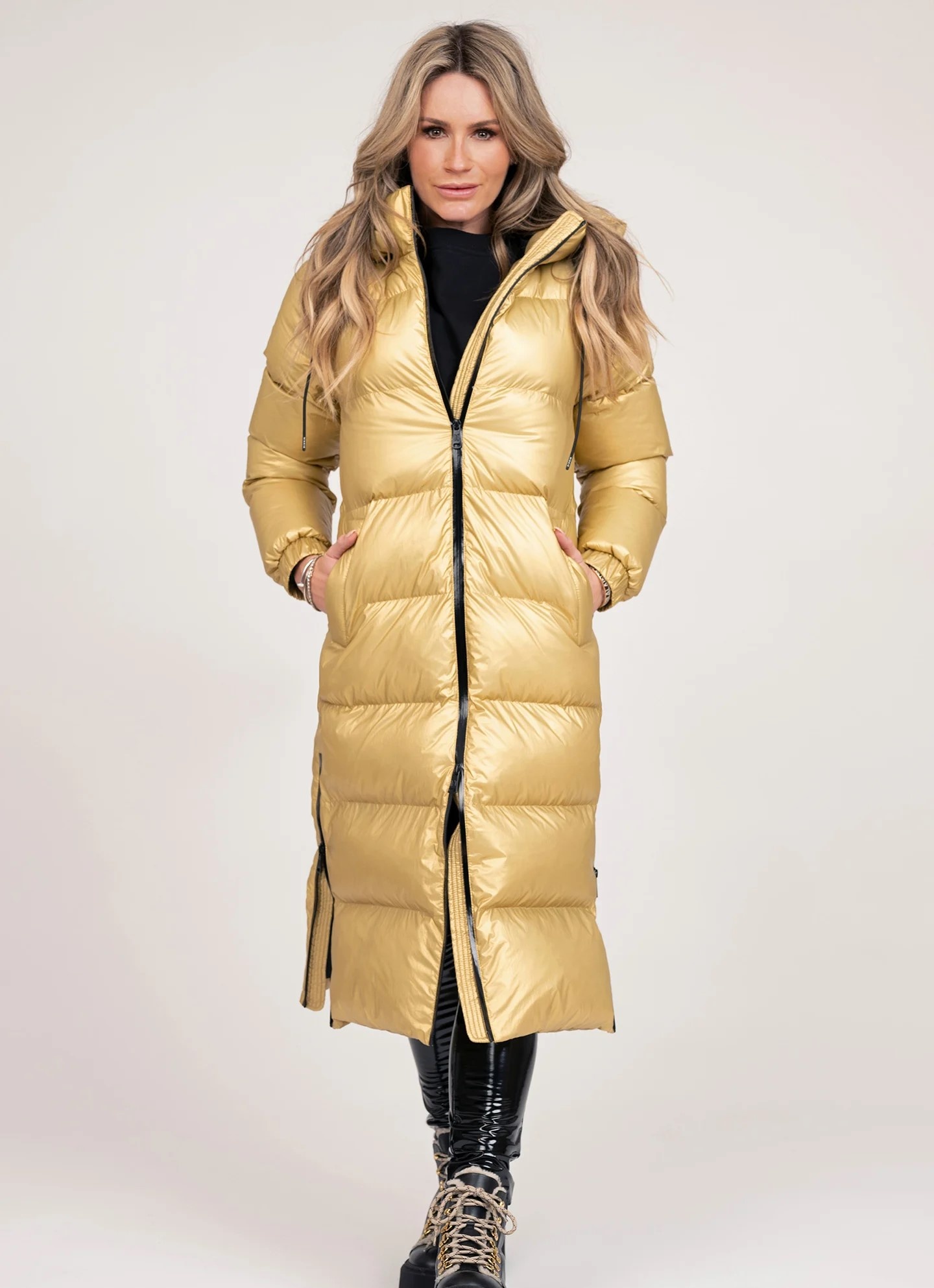 NIKKIE Dames Gewatteerde Winterjas, gold