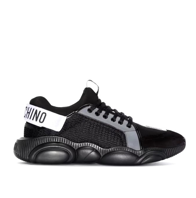 Moschino Heren Bubble Teddy Sneakers, Zwart