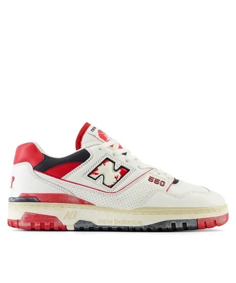 New Balance Leather Lage Sneakers Heren , wit