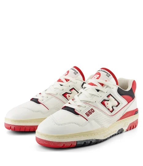 New Balance Leather Lage Sneakers Heren , wit