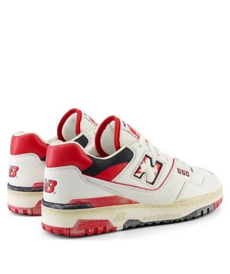 New Balance Leather Lage Sneakers Heren , wit