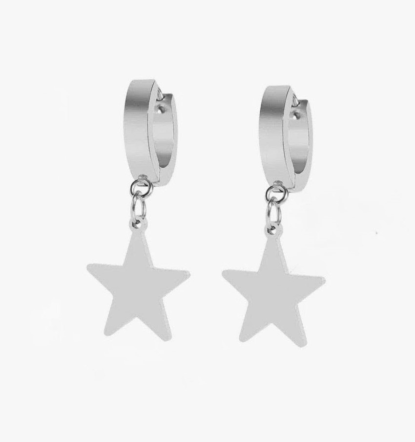 SOHI Hypoallergene Dames Oorbellen Ster, zilver